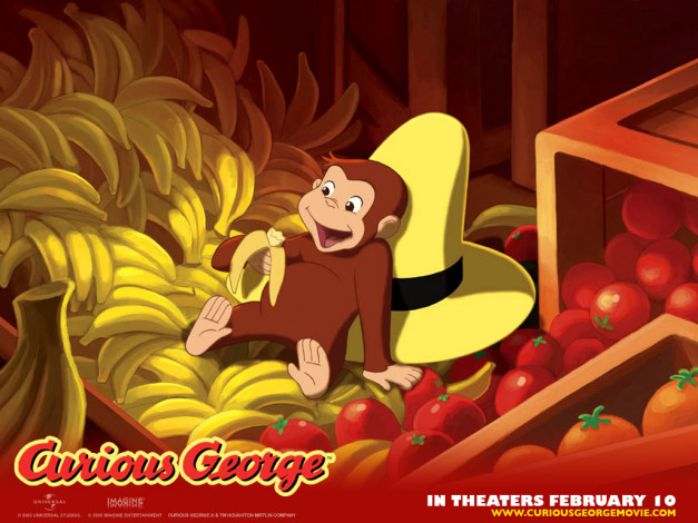 Обои картинки фото мультфильмы, curious, george