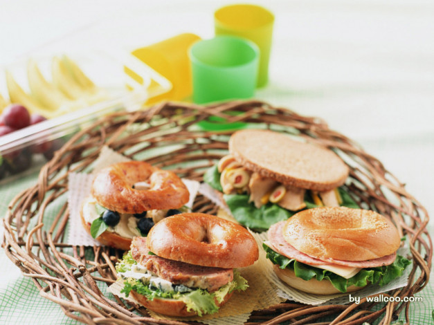 Обои картинки фото еда, бутерброды, гамбургеры, канапе