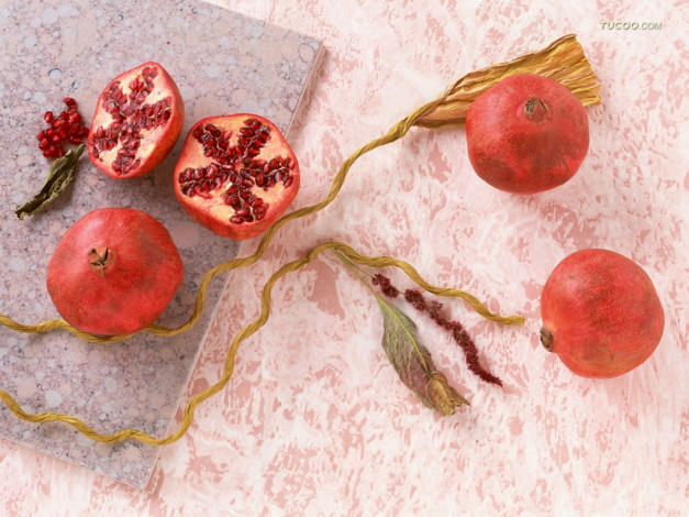 Обои картинки фото еда, гранат