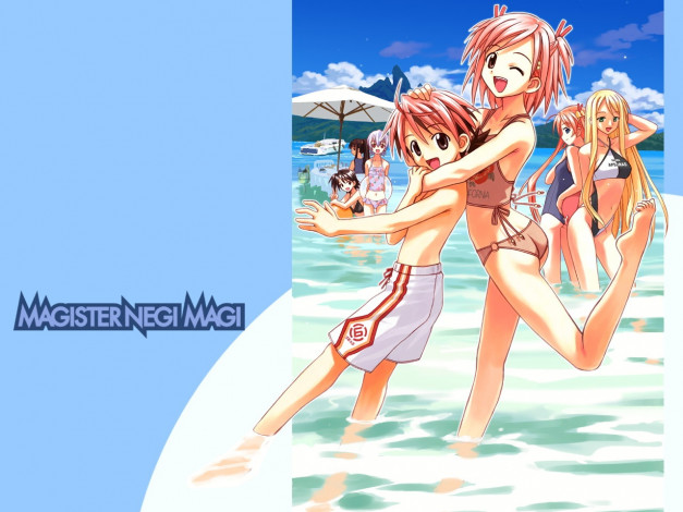 Обои картинки фото аниме, mahou, sensei, negima