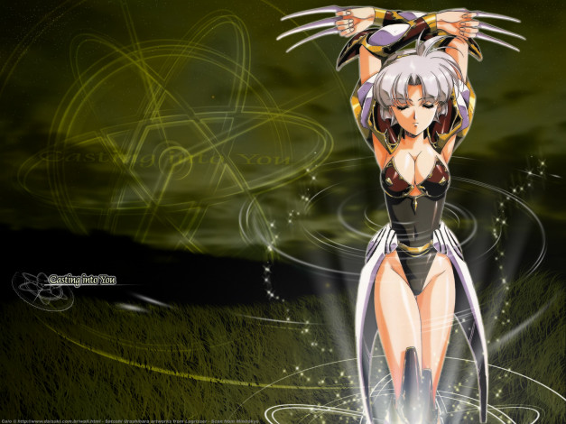 Обои картинки фото аниме, weapon, blood, technology