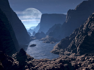 Картинка 3д графика nature landscape природа