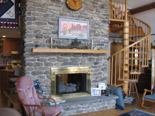 Картинка интерьер камины камин картина лестница