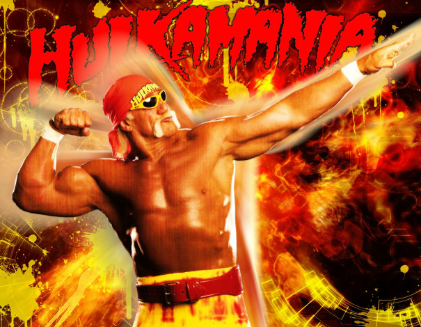 Обои картинки фото мужчины, hulk, hogan, бандана, очки, усы