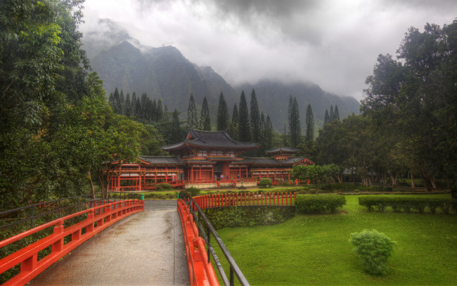 Обои картинки фото byodo, in, buddhist, temple, hawaii, города, буддистские, другие, храмы