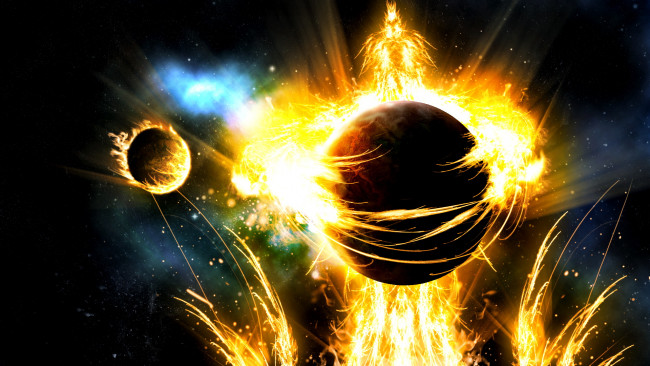 Обои картинки фото космос, арт, планеты