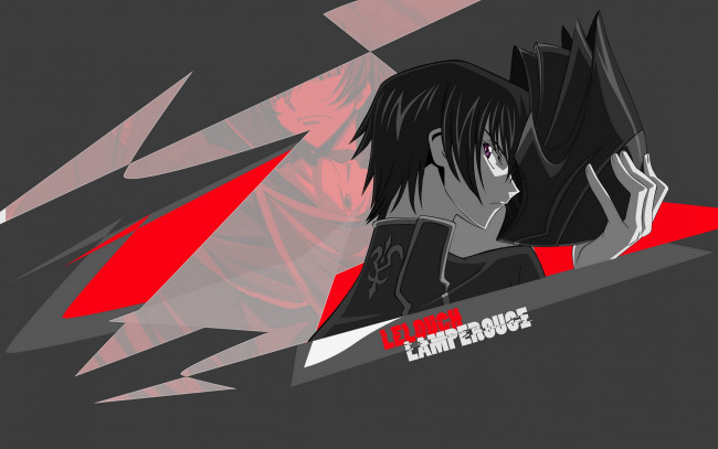 Обои картинки фото code, geass, lelouch, аниме, фон, лицо