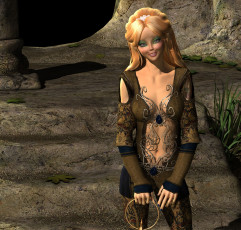 Картинка 3д+графика люди+ people взгляд девушка