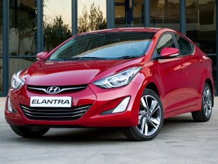 Картинка автомобили hyundai 2014г za-spec elantra красный