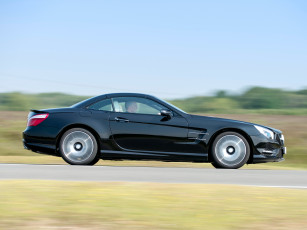 обоя автомобили, mercedes-benz, темный, 2014г, r231, package, uk-spec, sports, amg, sl, 400