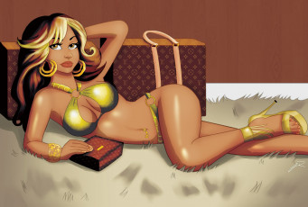 Картинка рисованные люди взгляд девушка