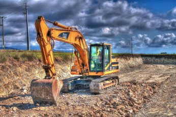 Картинка техника экскаваторы экскаватор гусеничный самоходный