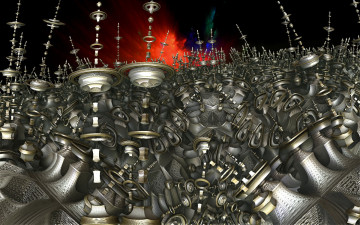 Картинка 3д+графика фракталы+ fractal цвета фон узор