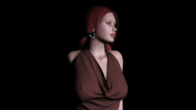 Обои картинки фото maggy, 3д графика, люди , people, взгляд, девушка, рыжая