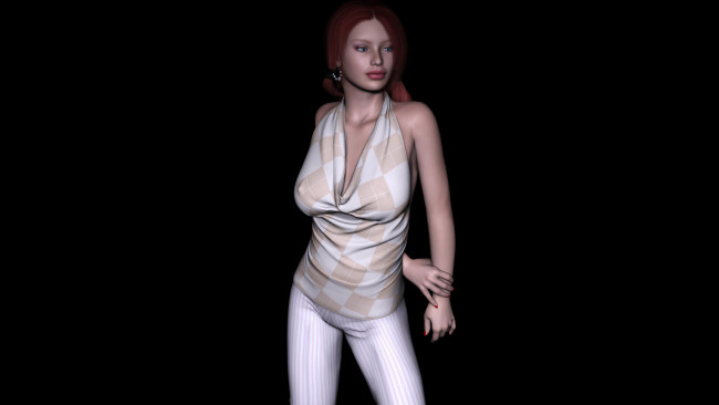 Обои картинки фото maggy, 3д графика, люди , people, взгляд, девушка, рыжая