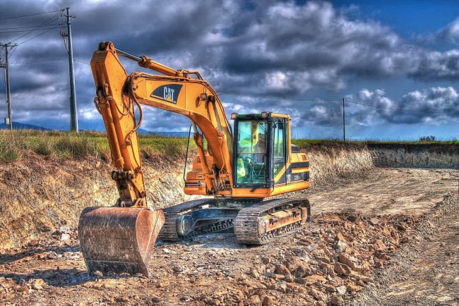 Обои картинки фото техника, экскаваторы, экскаватор, гусеничный, самоходный