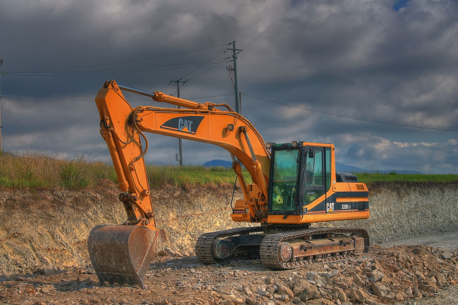 Обои картинки фото техника, экскаваторы, гусеничный, самоходный, экскаватор