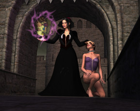 Картинка 3д+графика фантазия+ fantasy магия фон взгляд девушки