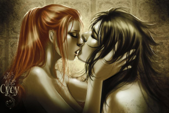 Картинка рисованное люди любовь пара laufey