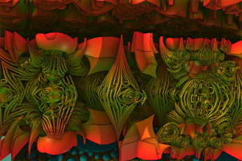 Картинка 3д+графика фракталы+ fractal узор фон цвета