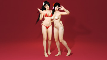 Картинка 3д+графика аниме+ anime девушки взгляд фон