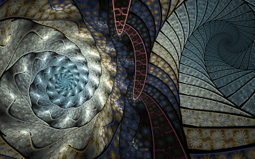 Картинка 3д+графика фракталы+ fractal узор фон цвета