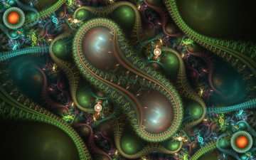 Картинка 3д+графика фракталы+ fractal узор фон цвета