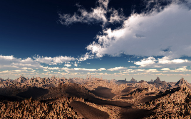 Обои картинки фото 3д графика, природа , nature, горы, облака