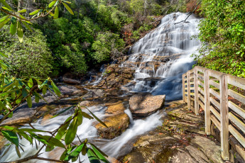 Картинка природа водопады водопад река лес