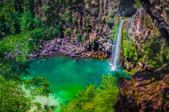 Картинка природа водопады река лес водопад