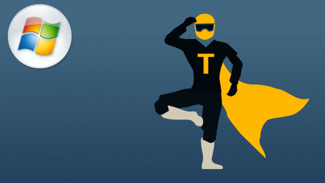 Обои картинки фото компьютеры, windows 7 , vienna, супермен