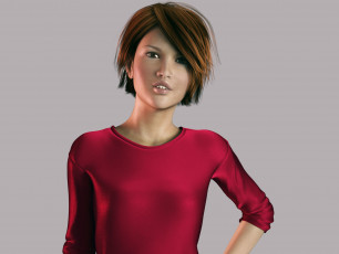 Картинка 3д+графика люди+ people фон девушка взгляд