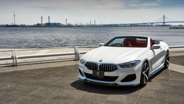 Картинка 3d+design+bmw+m850i+xdrive+cabrio+2020 автомобили bmw m850i xdrive cabrio 2020 кабриолет белый тюнинг