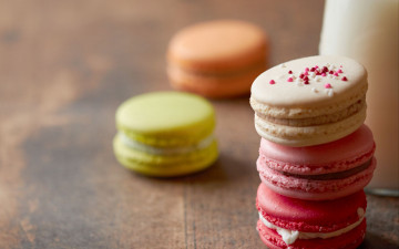 Картинка еда макаруны лакомство печенье