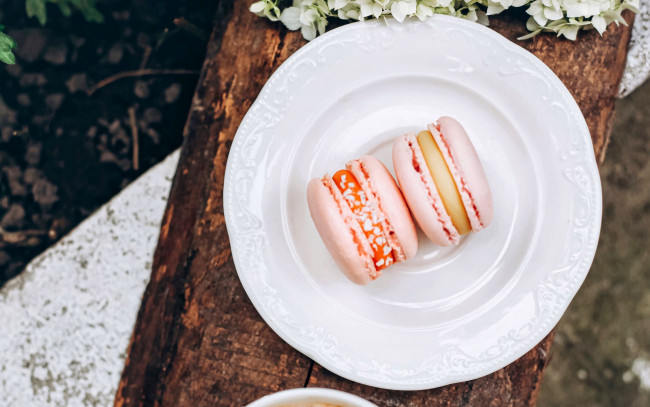 Обои картинки фото еда, макаруны, лакомство, печенье