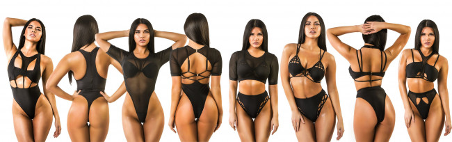 Обои картинки фото девушки, - брюнетки,  шатенки, брюнетка, купальники