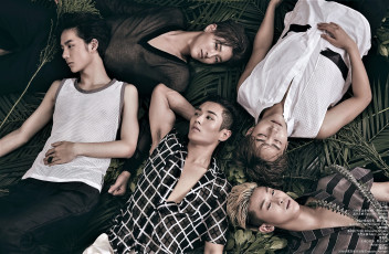 Картинка uniq музыка -другое парни группа рубашки листья