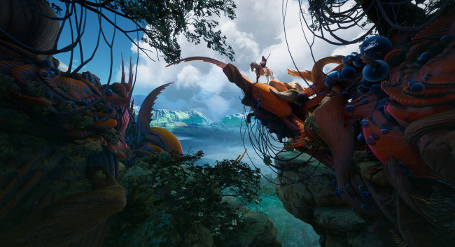 Обои картинки фото the traveller saga, 3д графика, фантазия , fantasy, пейзаж