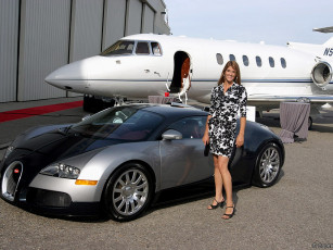 Картинка bugatti автомобили авто девушками