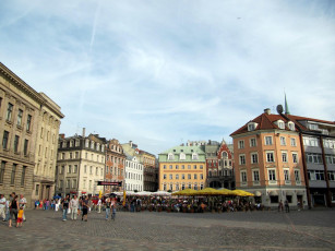 Картинка старая рига домская площадь города латвия