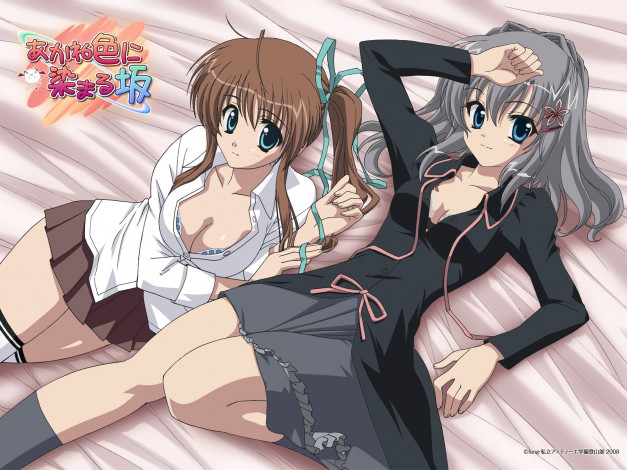 Обои картинки фото аниме, akaneiro, ni, somaru, saka