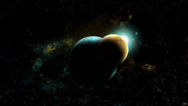 Обои картинки фото космос, арт, планеты