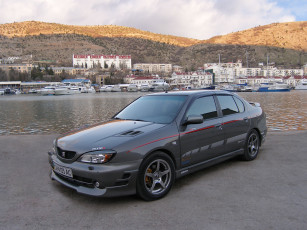 Картинка автомобили nissan datsun black wheels tuning primera