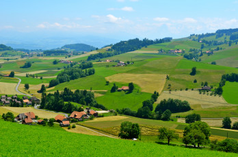 Картинка switzerland природа поля городки
