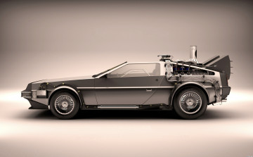 Картинка back to the future delorian автомобили 3д