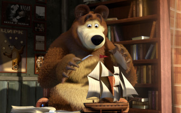 Картинка мультфильмы маша медведь