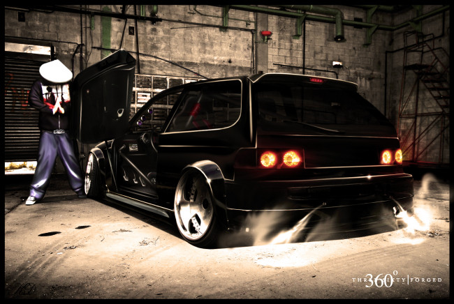 Обои картинки фото автомобили, виртуальный, тюнинг, honda, vt