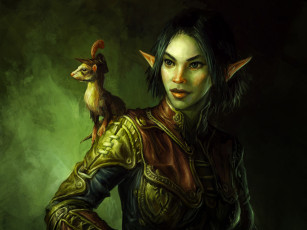 Картинка фэнтези эльфы хорек