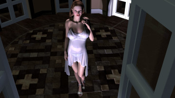 Картинка 3д графика people люди взгляд девушка