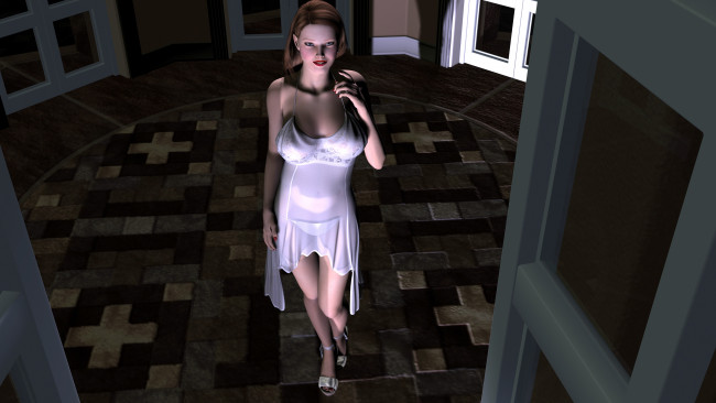 Обои картинки фото 3д, графика, people, люди, взгляд, девушка